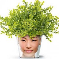 Những chậu hoa độc đáo với khuôn mặt người