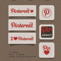 Bộ icon social miễn phí của Pinterest dành cho Web/Blog
