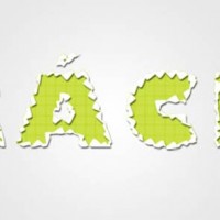 Hiệu ứng text từ vết xé rách của giấy trắng