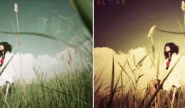 Blend màu xám vàng theo style cổ xưa